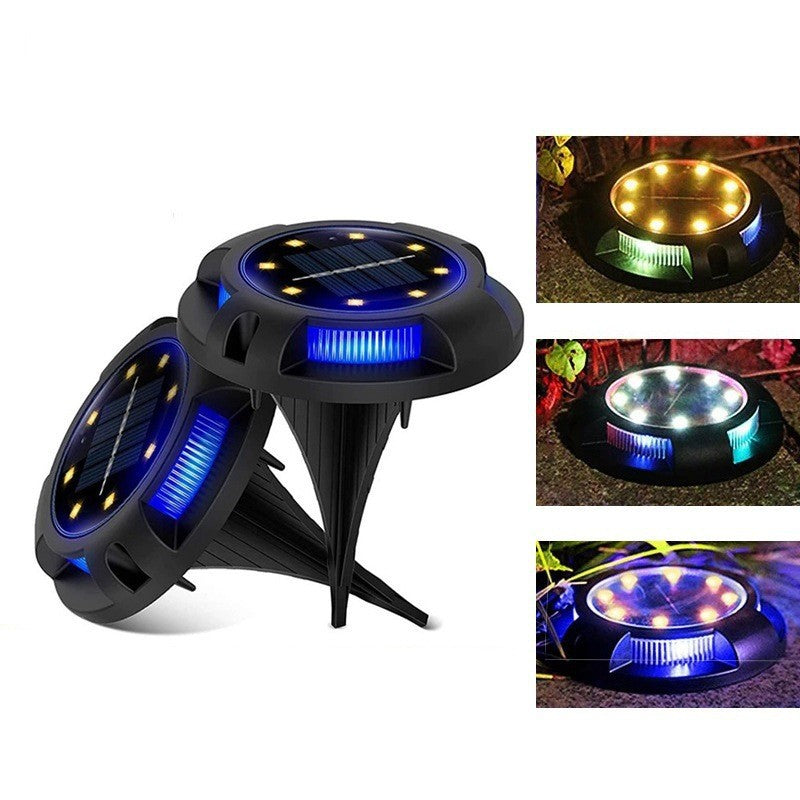 Outdoor Solar Underground Lamp Circular Light-sensitive Plug-in Light Waterproof Courtyard Circular Lawn Light