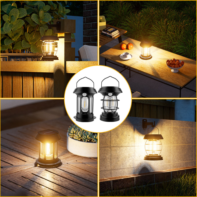 Outdoor Waterproof Solar Induction Light Multifunctional Hanging Camping Light with USB