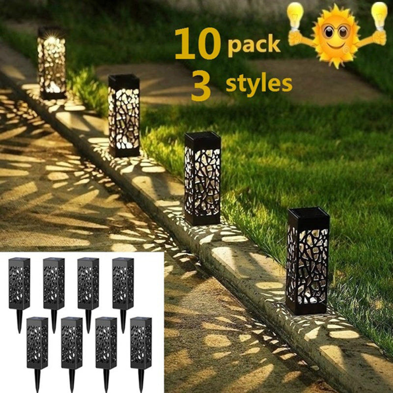 Outdoor Waterproof LED Solar Lawn Light with Hollow-out Design Plug-in Landscape Courtyard Light for Garden & Theme Park