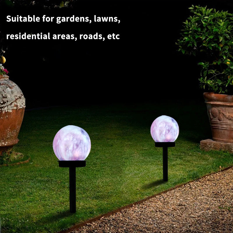 Solar Garden LED Lawn Light Colorful Spherical Creative Plug-in Light for Outdoor Garden Lighting