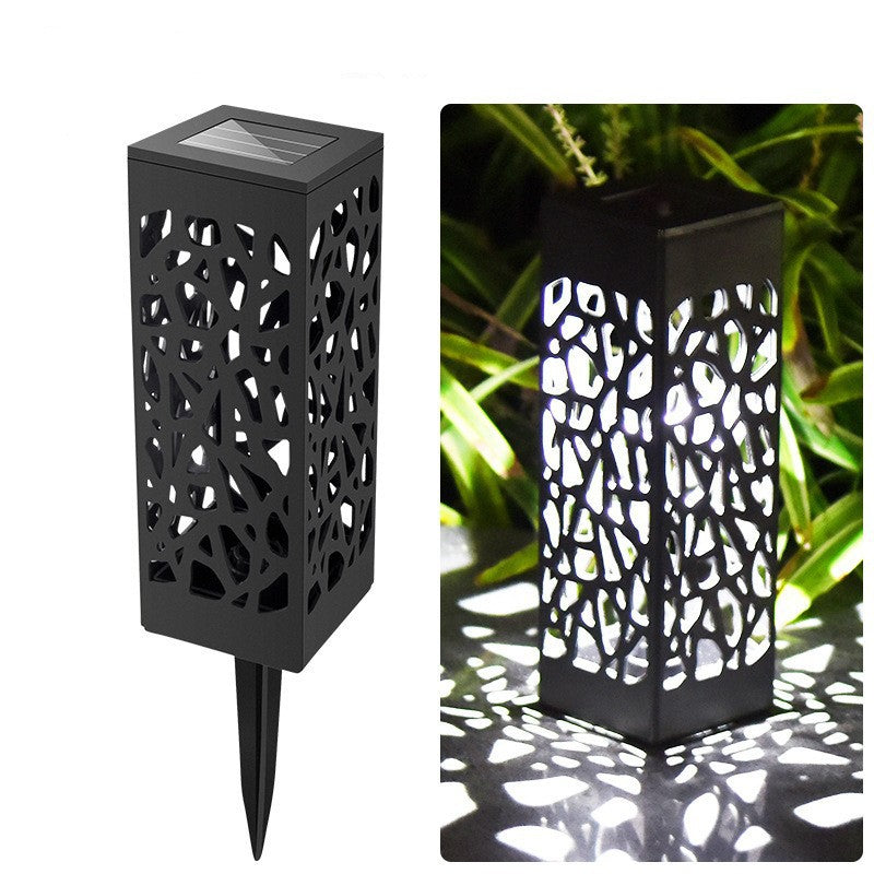 Outdoor Waterproof LED Solar Lawn Light with Hollow-out Design Plug-in Landscape Courtyard Light for Garden & Theme Park
