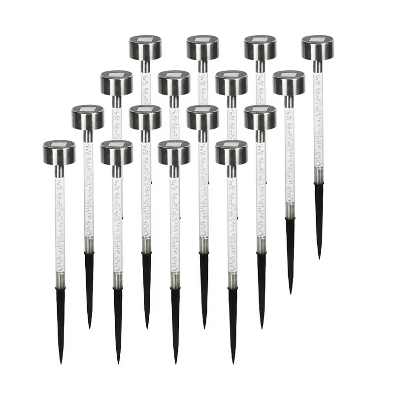 LED Waterproof Stainless Steel Solar Light Colored Column Lawn Light for Outdoor Garden