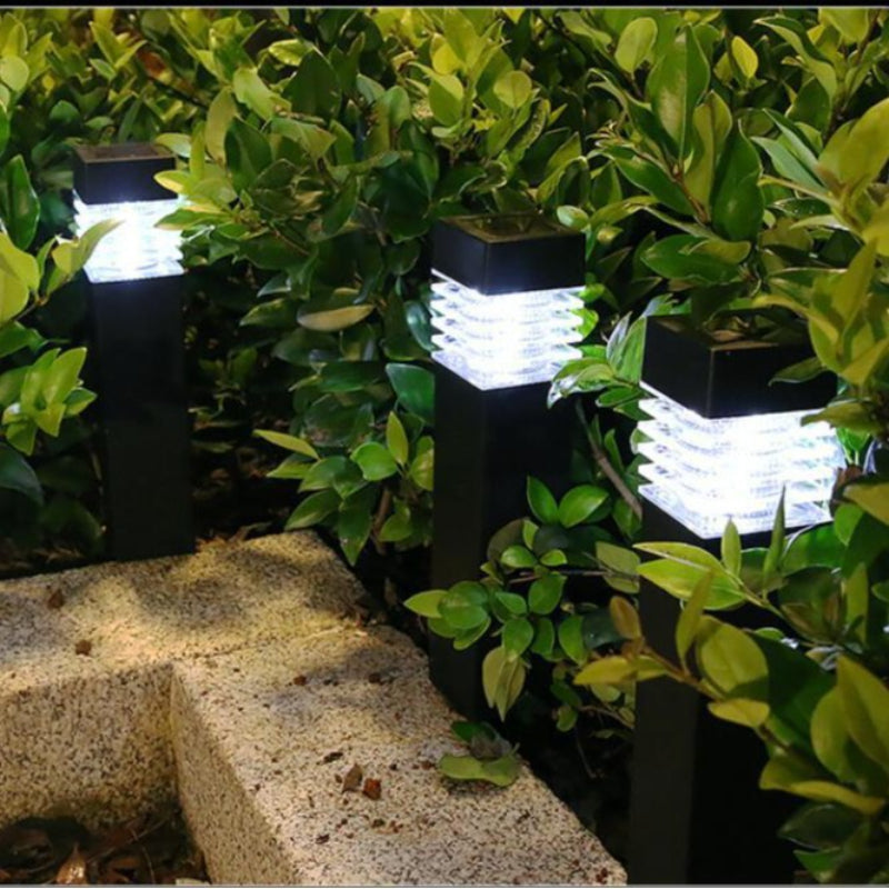 Outdoor LED Waterproof Solar Column Light Lawn Light Pathway Landscape Plug in Light