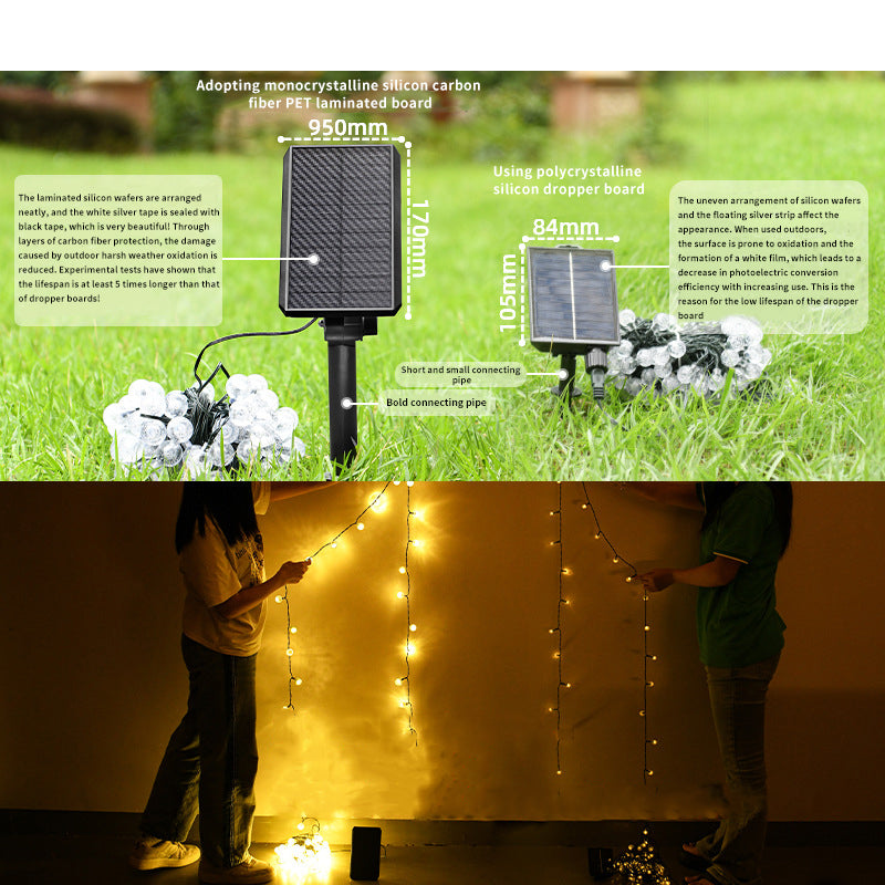 Wholesale Atmosphere Lights Home Solar 12m Light String for Garden Lawn Landscape for Theme Parks