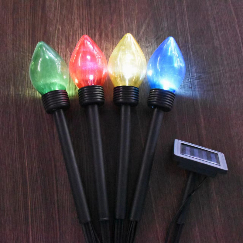 One Dragging Four Christmas Light LED Solar Light Waterproof Outdoor Plug-in Lawn Light Garden Courtyard Decoration