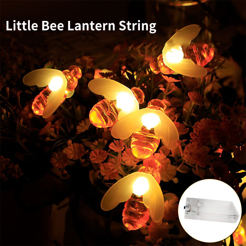LED Solar Bee Light String Waterproof Outdoor String for Garden Landscape Theme Park Decorative Use