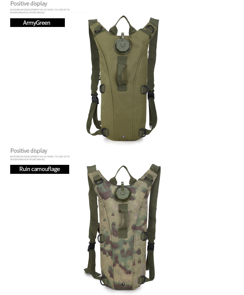 Tactical Backpack Hydration 3L Cycling Hiking Tactical Bag Backpack Water Bag With Water Bladder
