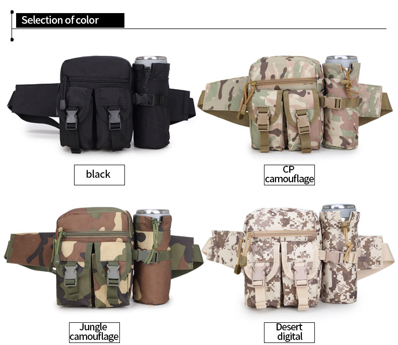 Tactical Waist Pack Pouch Fanny Hip Belt Bag Wholesale Hiking Running Water Waist Pack With Water Bag