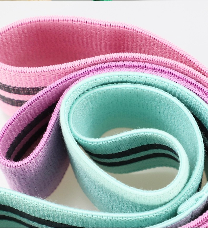 Classic Polyester Cotton Resistance Bands Strength Training Fitness Booty Bands with Carry Bag