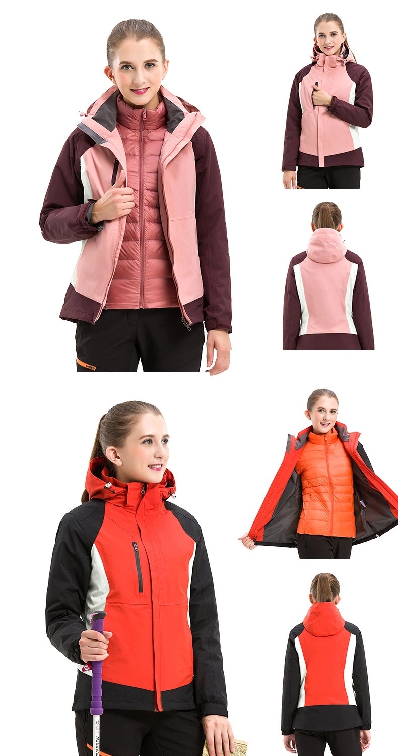 High-end Liner Detachable Hiking Coat Men And Women Down Ski Jacket Couples Winter Jacket