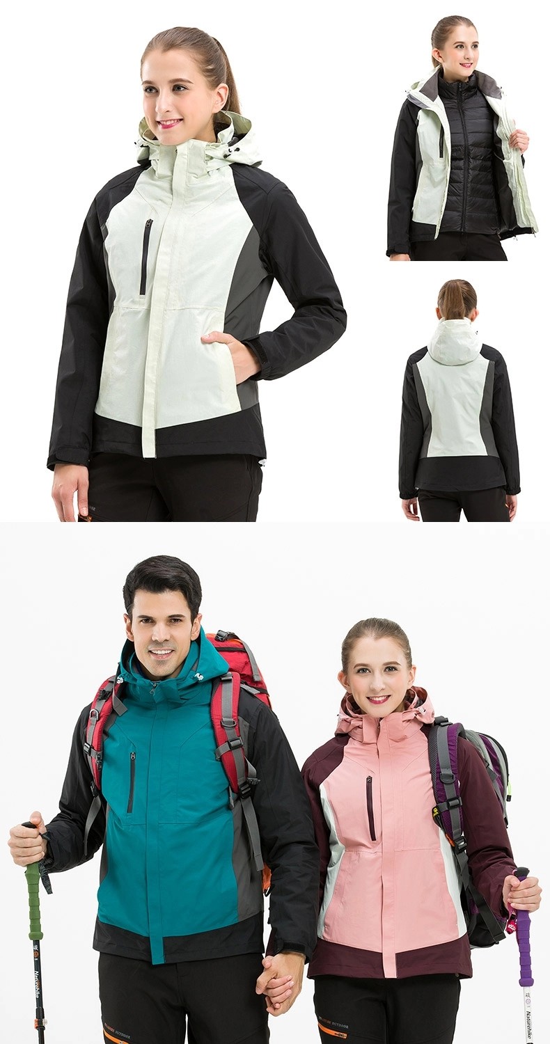 High-end Liner Detachable Hiking Coat Men And Women Down Ski Jacket Couples Winter Jacket
