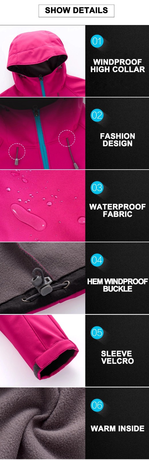 Waterproof Softshell Ski Jacket Sports Rain Jacket Men Jacket