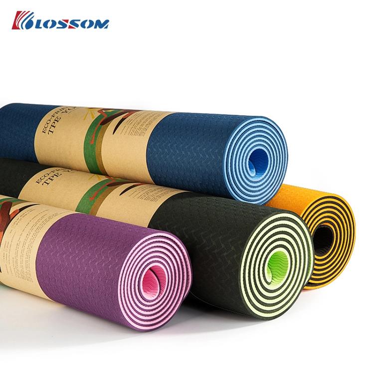 Custom printed Natural Foldable Yoga Mat Private Label