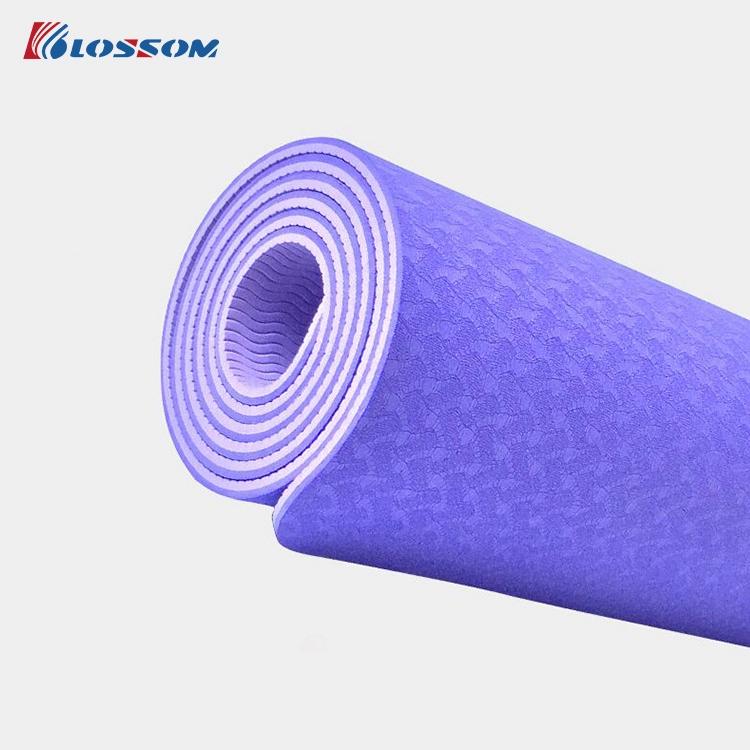 Wholesale Eco Friendly Dropship Custom 6mm Double Layer TPE Yoga Mat With Logo