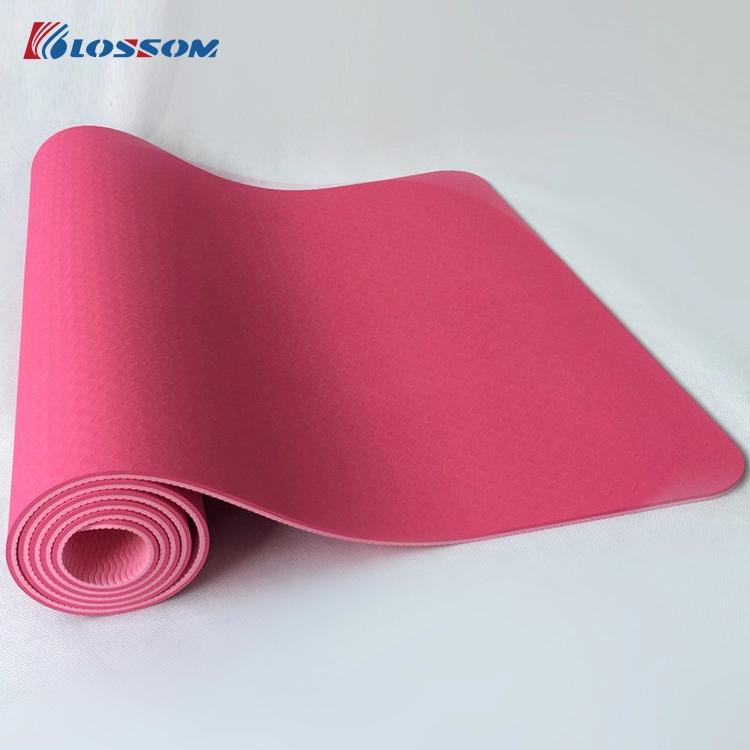 Wholesale Eco Friendly Dropship Custom 6mm Double Layer TPE Yoga Mat With Logo