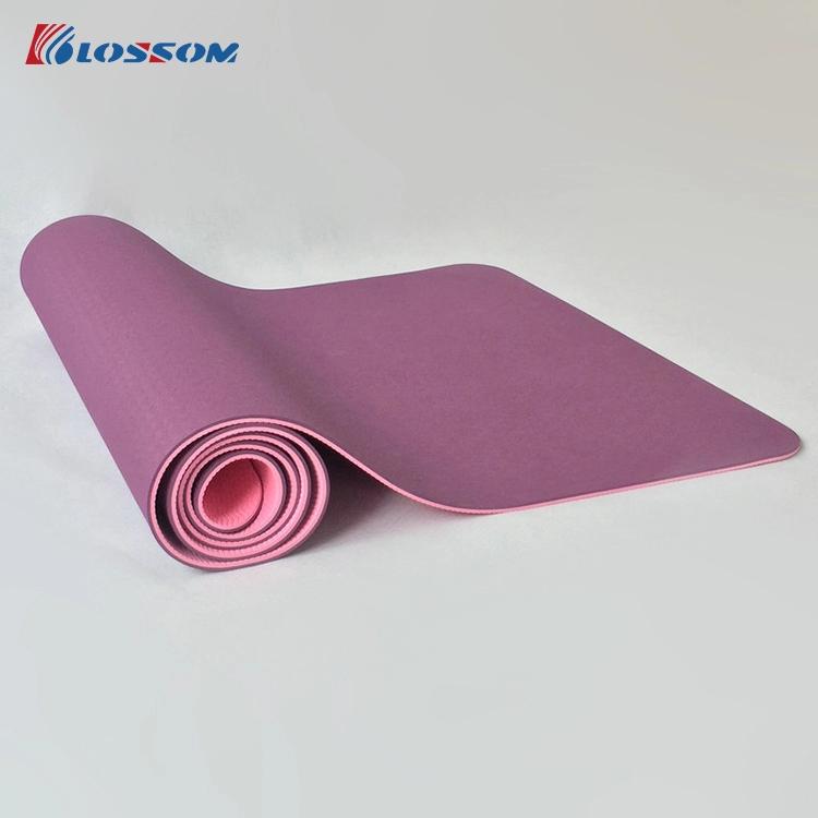 Wholesale Eco Friendly Dropship Custom 6mm Double Layer TPE Yoga Mat With Logo