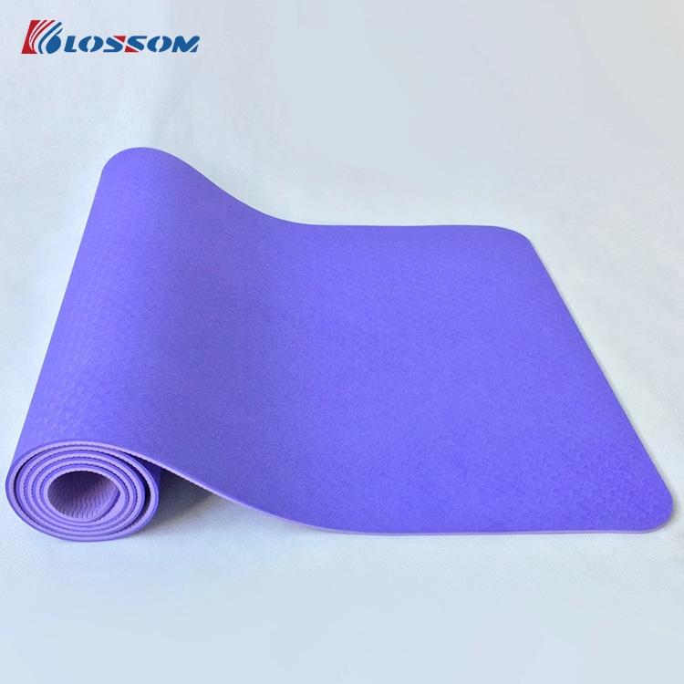 Wholesale Eco Friendly Dropship Custom 6mm Double Layer TPE Yoga Mat With Logo