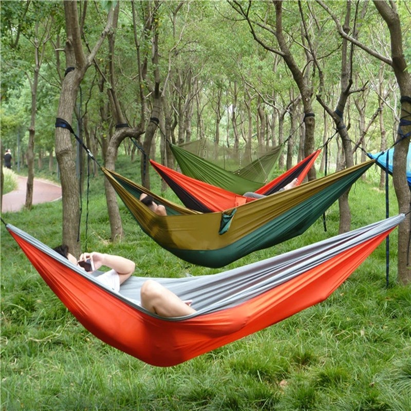 Rocking Portable Camping Double Ripstop Parachute Camping hammock