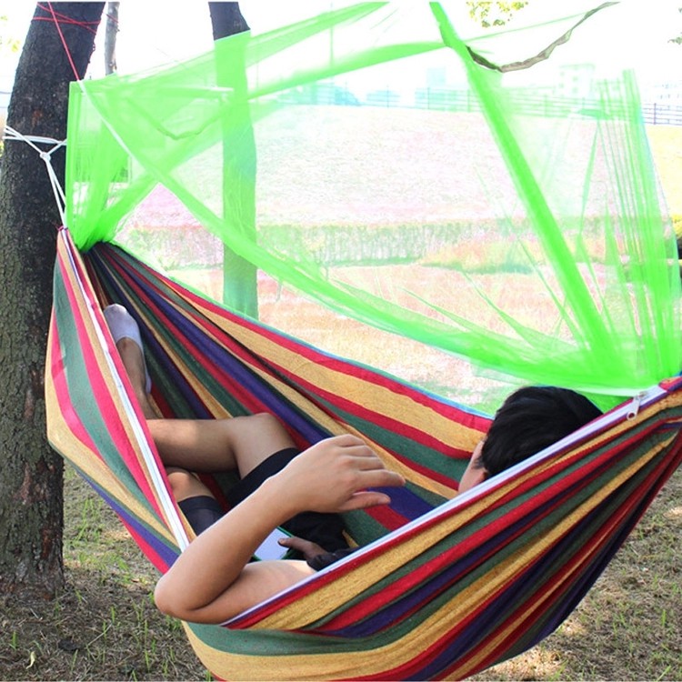 Rainbow camping hammock mosquito net double camping hammock