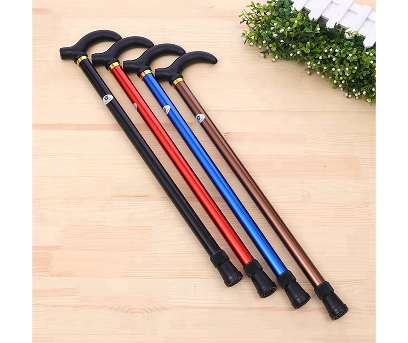 Aluminum alloy two 6 - speed telescopic cane walking stick climbing stick old man rod length can be adjusted