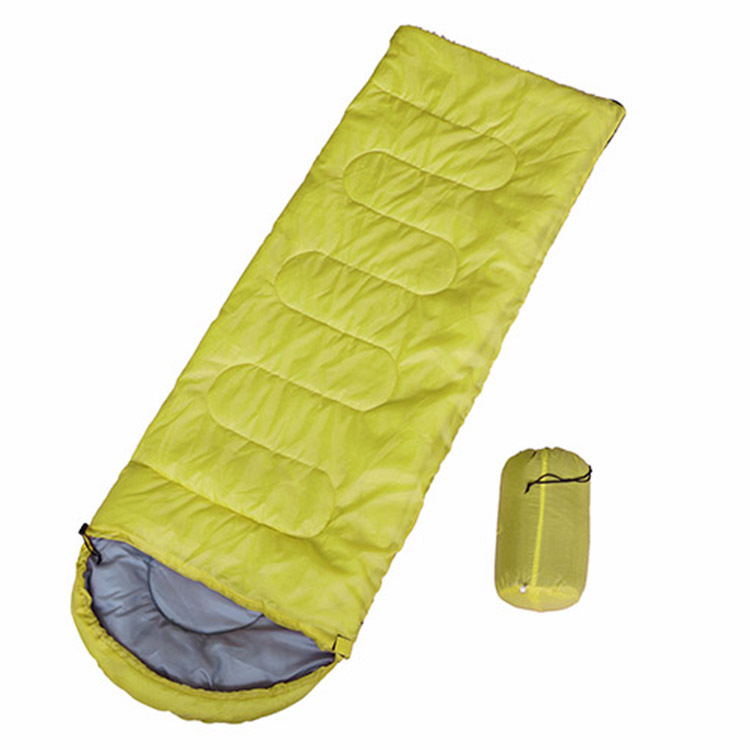 Camping hiking outdoor rectangular polyester cotton sleeping bag