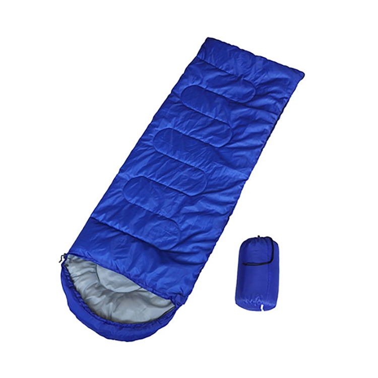 Outdoor camping hiking sharp corner polyester cotton sleeping bag