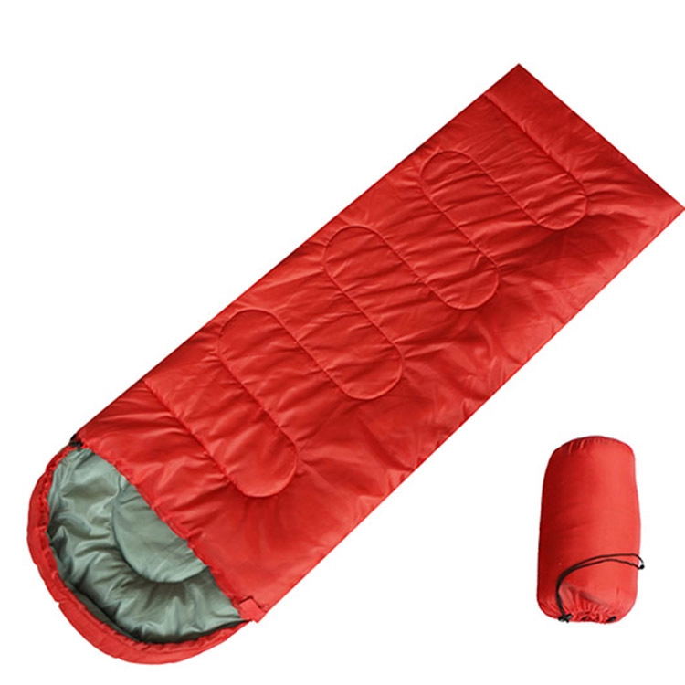 Outdoor camping hiking sharp corner polyester cotton sleeping bag