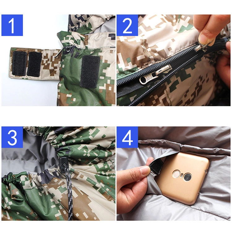 Camouflage single sleeping bag Outdoor Portable Double Adventure Camping Hiking Sleeping Bag