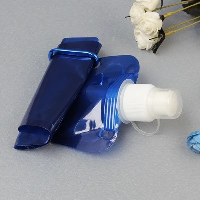 PVC Plastic Flexible Collapsible Reusable Foldable Water Bottle Bag