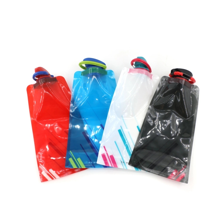 Manufacture Drinking Foldable Spout Bag Plastic Drinking Water Pouch with Custom Colors