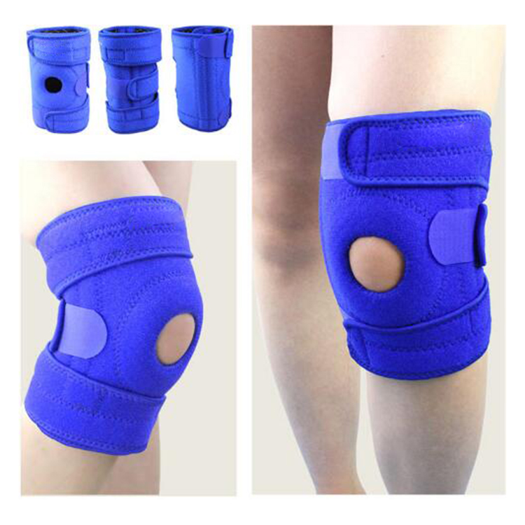 Knee Support With Adjustable Strapping Breathable Silicone Sleeve Meniscus Tear Support, Open-Patella Stabilizer Knee Brace