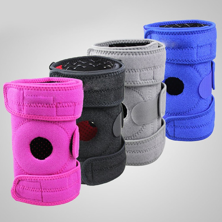 Knee Support With Adjustable Strapping Breathable Silicone Sleeve Meniscus Tear Support, Open-Patella Stabilizer Knee Brace