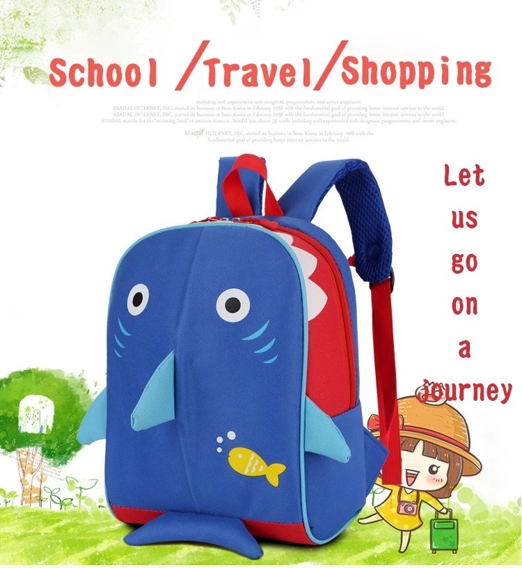 2019 New Trendy Cartoon Lovely Student Backpack With Animal Pattern Kid's School Bag