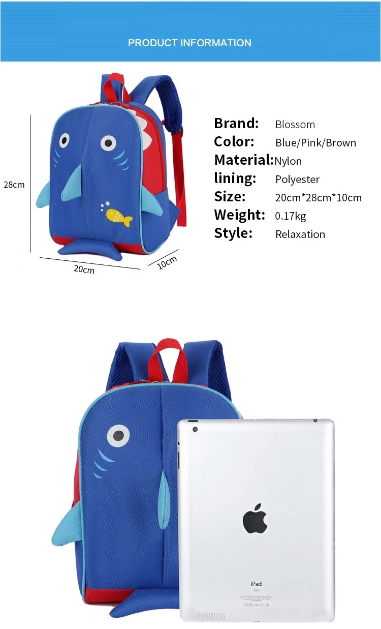 2019 New Trendy Cartoon Lovely Student Backpack With Animal Pattern Kid's School Bag