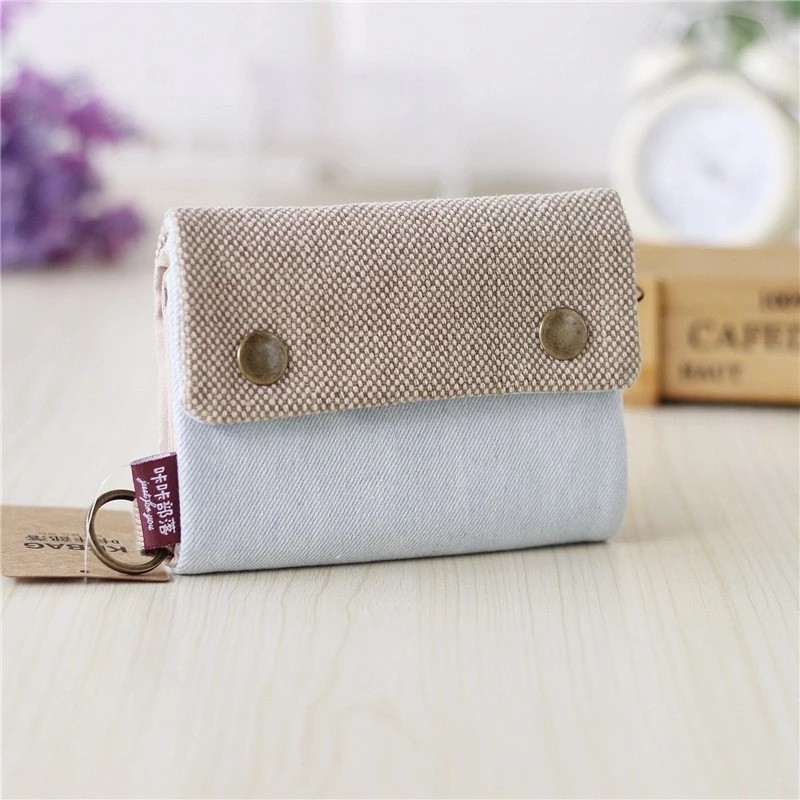 New Trendy Lovely Canvas Men's And Women's Small Wallet Wholesale Multi-function Key Bag