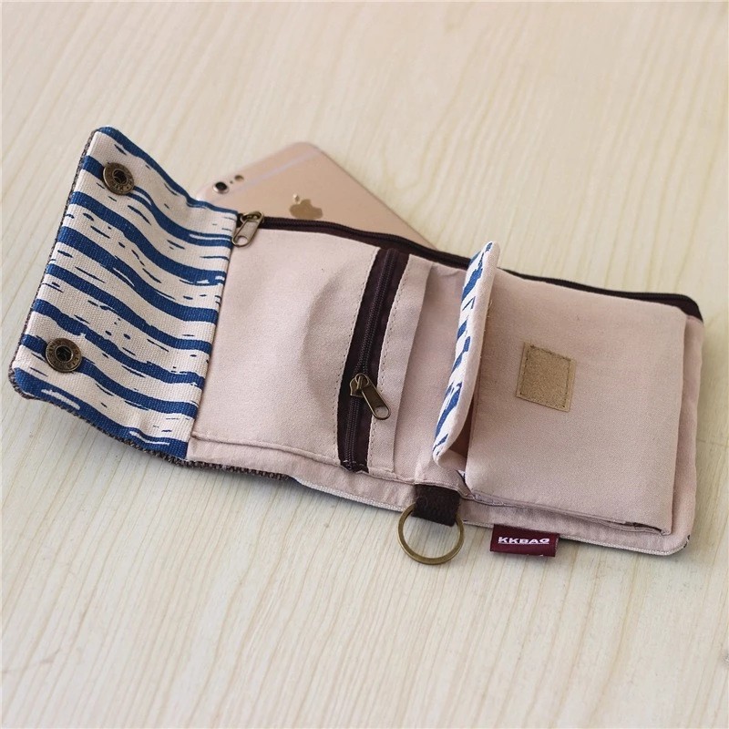New Trendy Lovely Canvas Men's And Women's Small Wallet Wholesale Multi-function Key Bag