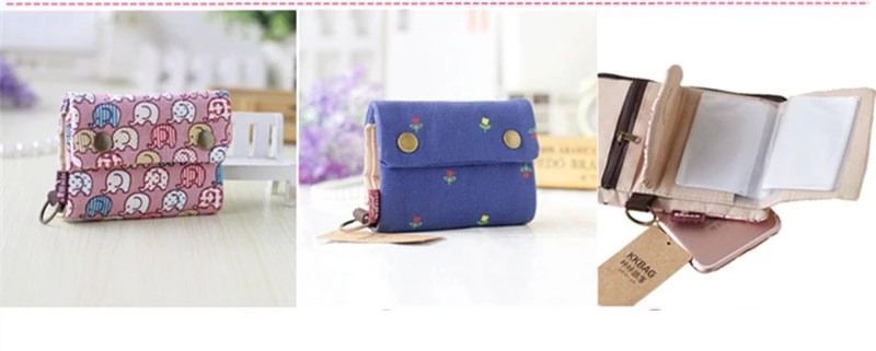 New Trendy Lovely Canvas Men's And Women's Small Wallet Wholesale Multi-function Key Bag