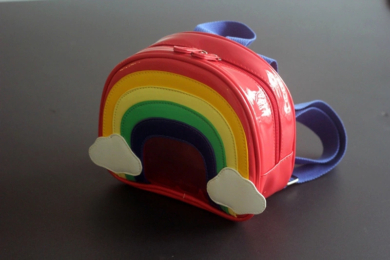 New Trendy Colorful Rainbow Lovely Jelly Kids Mini Backpack Bag