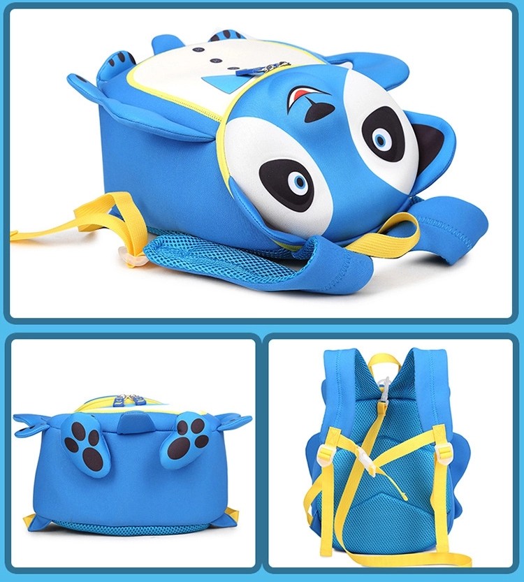 New Lovely 3D Diving Material Cartoon Bear Kids Backpack