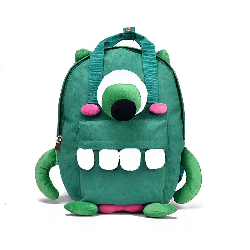 New Personality Cartoon Schoolbag Kindergarten Children's Cute Canvas Eye Backpack