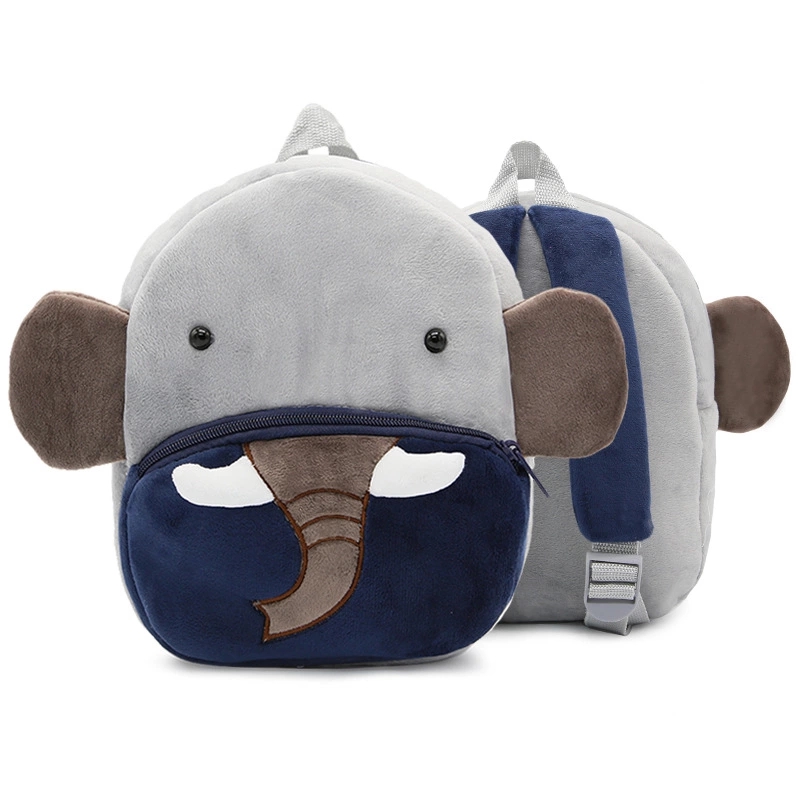 Cute Cartoon 3D Animals Customized Plush Children's Kindergarten Backpacks Bag