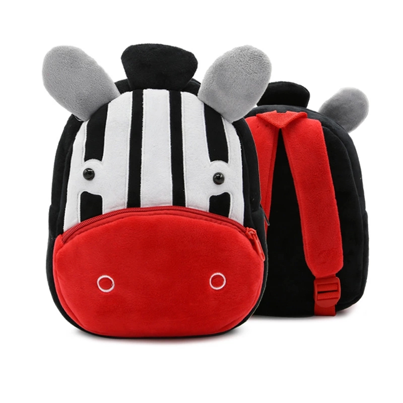 Cute Cartoon 3D Animals Customized Plush Children's Kindergarten Backpacks Bag