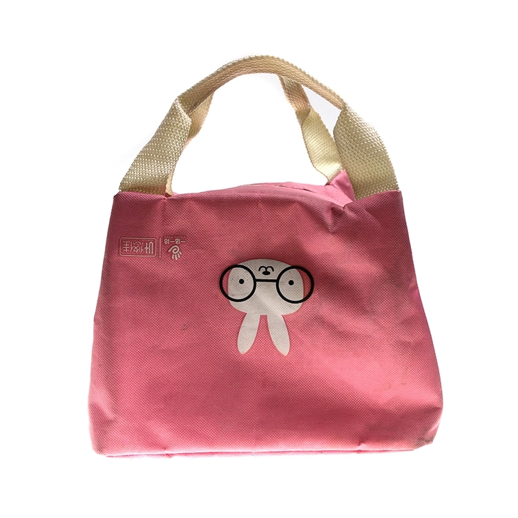 2018 Best-selling Lovely Insulated Picnic Handle Polyester Tote Lunch Cooler Bag