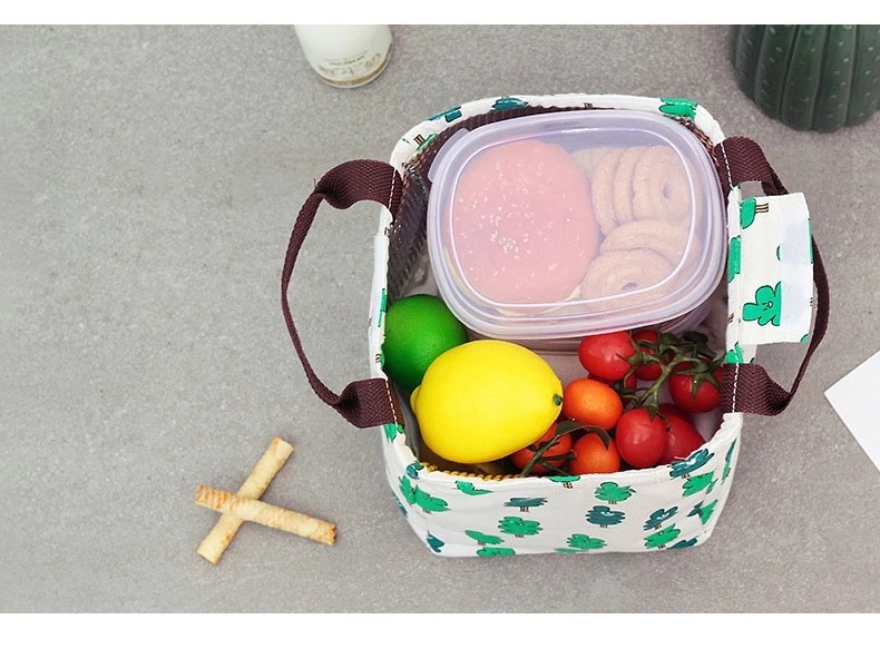 Waterproof Zipper Student Lunch Box Bags Cooler Heat Preservation Bag