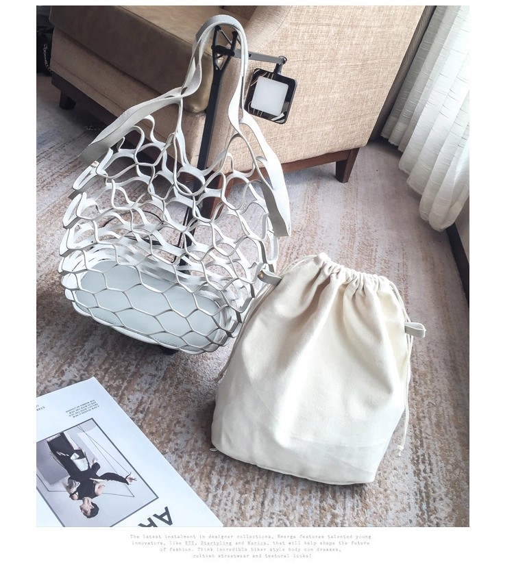 Wholesale Custom Woman Hot Korean Fishnet Shoulder Bag Handbag Hollow Beach Bag