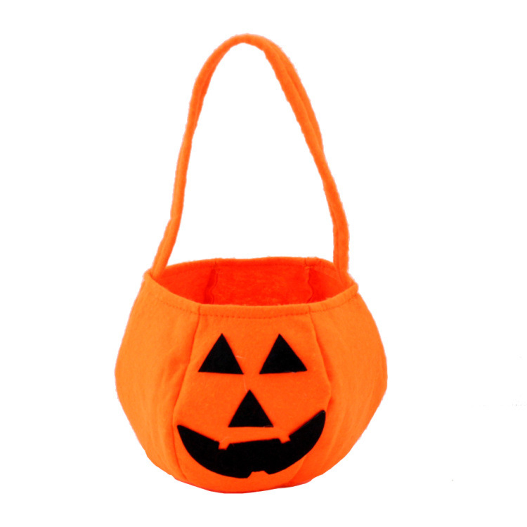 Custom Party Pumpkin Halloween Costumes Decoration Candy Bucket Bag for Kids