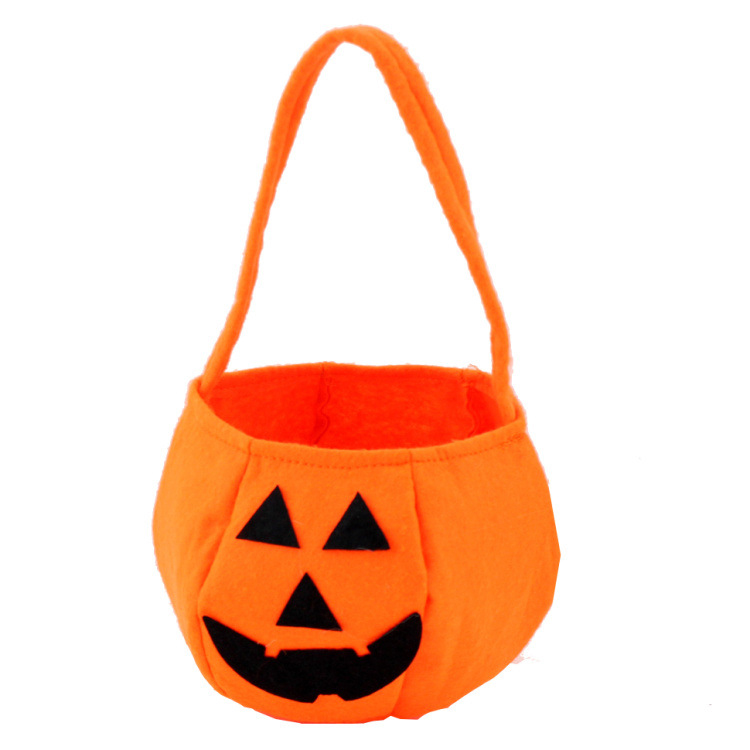 Custom Party Pumpkin Halloween Costumes Decoration Candy Bucket Bag for Kids