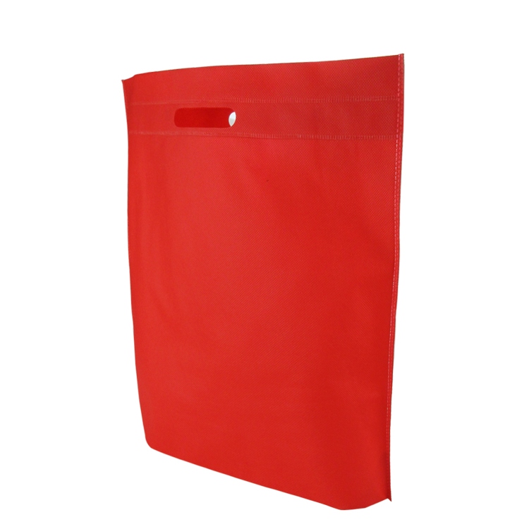 Promotional Custom Heat Seal Exhibition Non Woven Cut-Out Handle Tote Bags