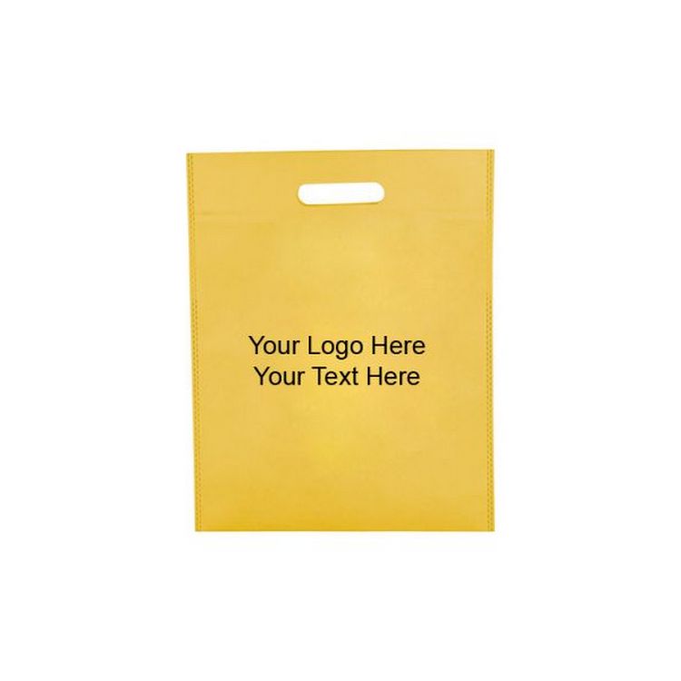 Promotional Custom Heat Seal Exhibition Non Woven Cut-Out Handle Tote Bags
