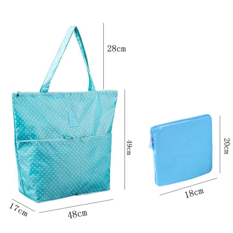 Wholesale Polyester Foldable Travelling Women Tote Handbag Organizer Bag Travel